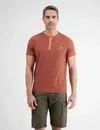 Lerros Serafino Shirt mit Fineliner Streifen - Deep Coral Red