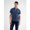 Polo Shirt in Streep Look - Storm Blue