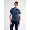 Polo Shirt with Fineliner Stripes - Storm Blue