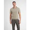 Jersey Poloshirt mit Streifen - Light Dune Beige