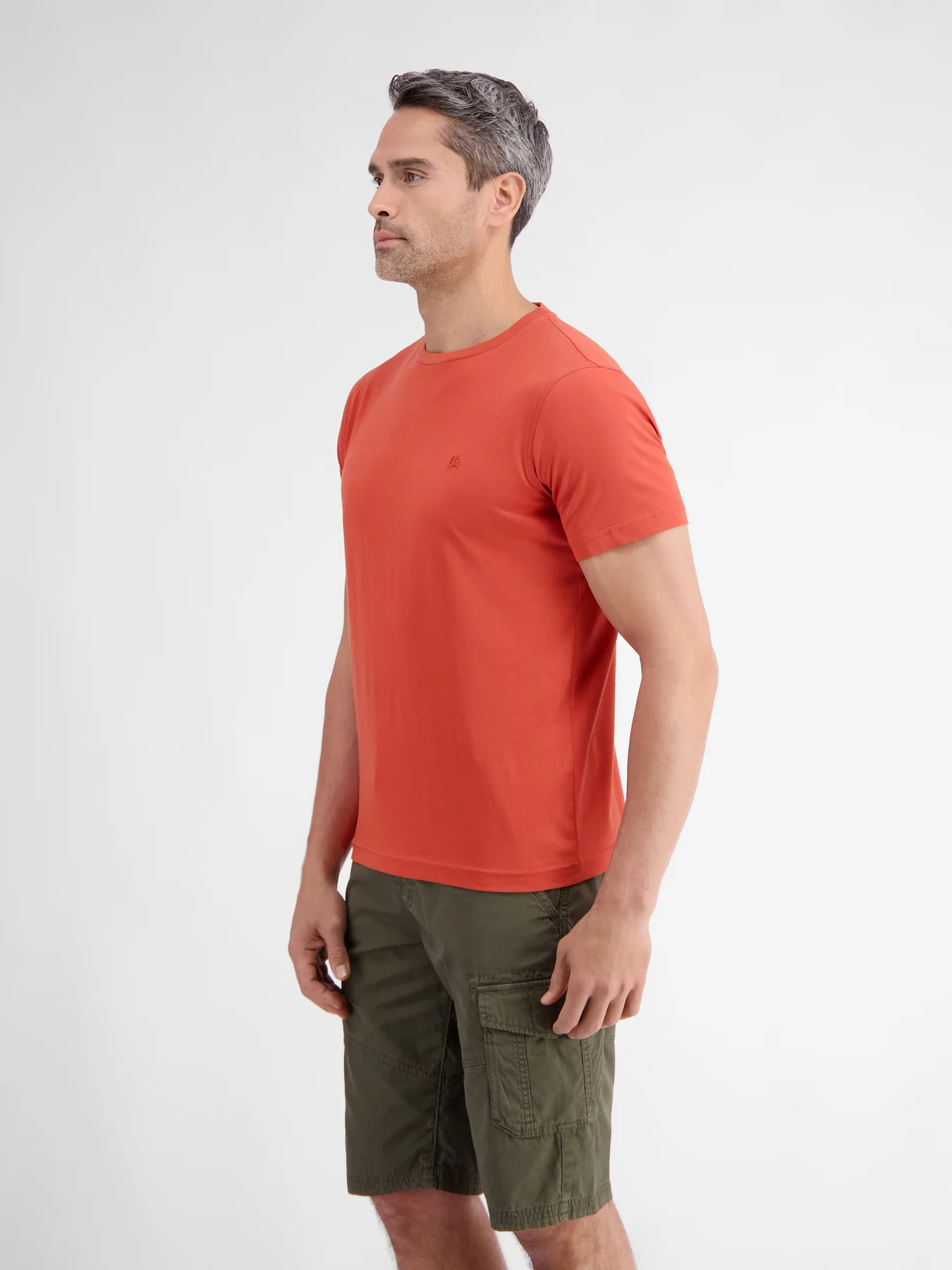 Lerros T-Shirt mit Rundhalsausschnitt - Deep Coral Red