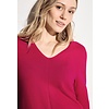 Jumper with V-Neckline - Pink Sorbet