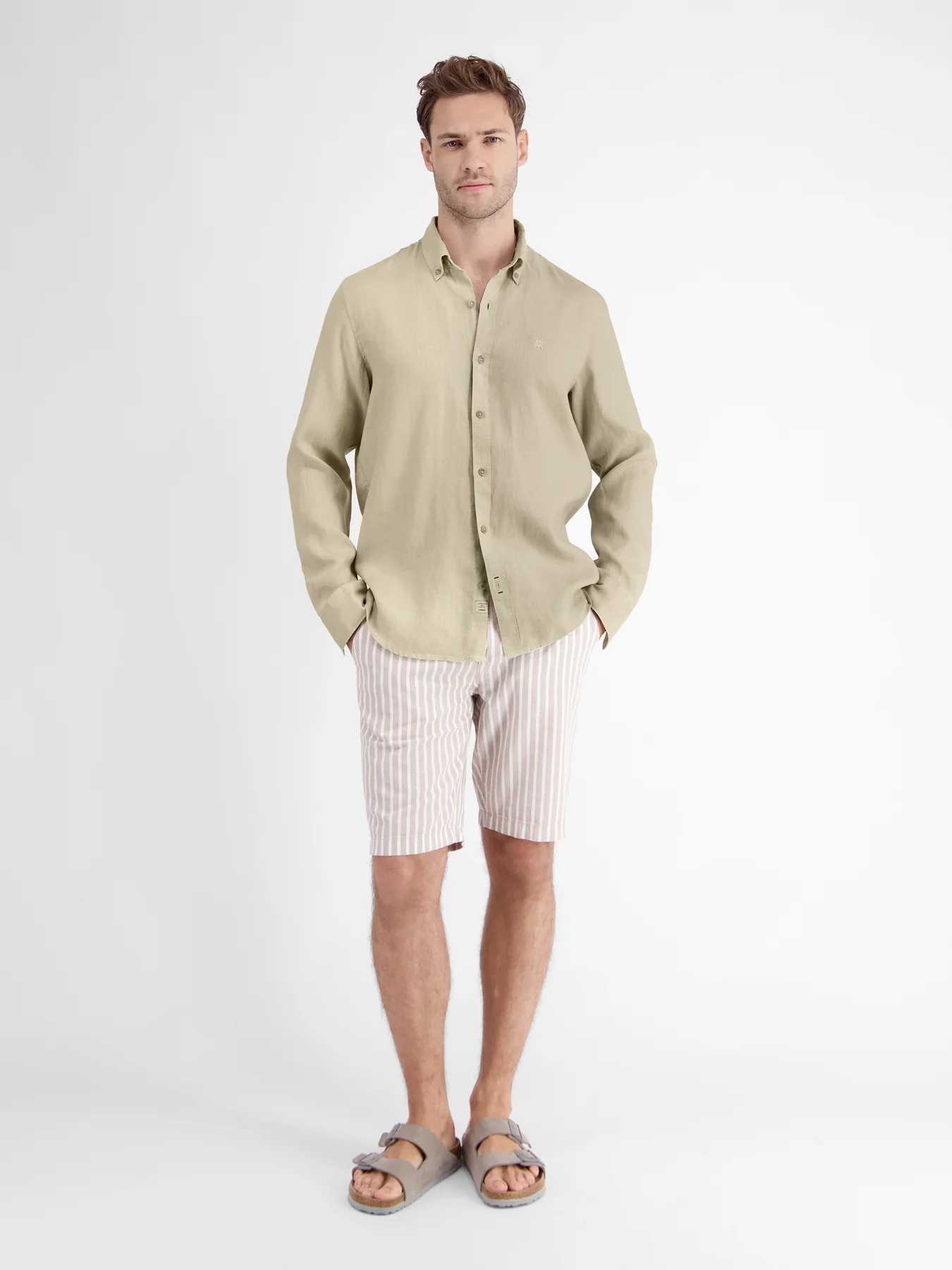 Lerros Leinen Hemd - Light Dune Beige