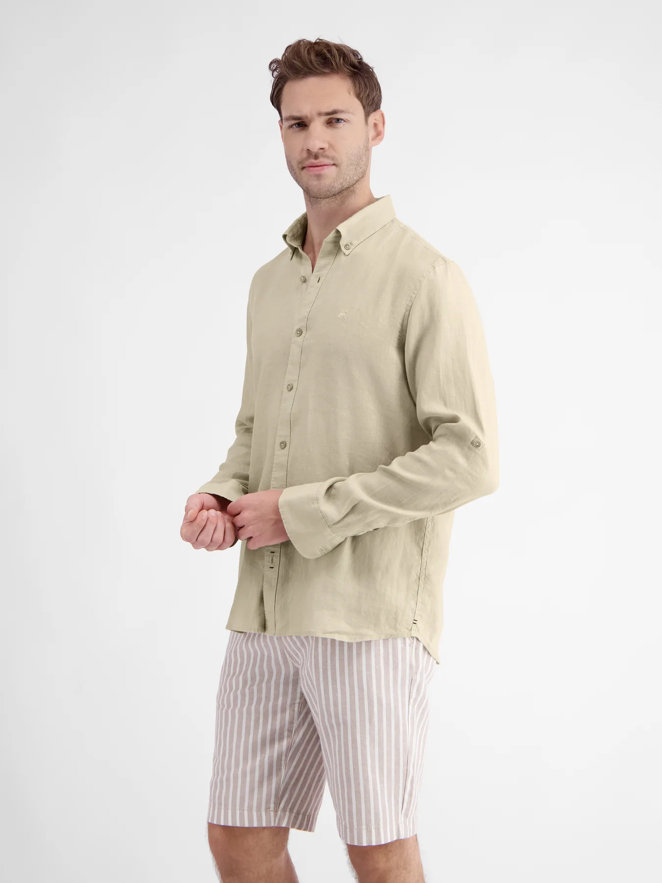 Lerros Leinen Hemd - Light Dune Beige