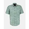 Leinenmix Kurzarm Shirt - Coastal Sea Blue