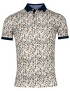 Baileys Piqué Poloshirt met Print - Dark Sand