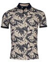 Baileys Piqué Poloshirt met Blader Print - Blue