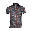 Jersey Polo Shirt with Print - Burnt Ochre