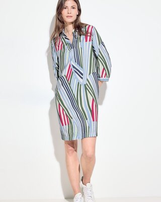 Cecil Mousseline Jurk - Vanilla White