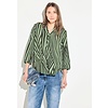 Blouse with Stripes - Cool Khaki