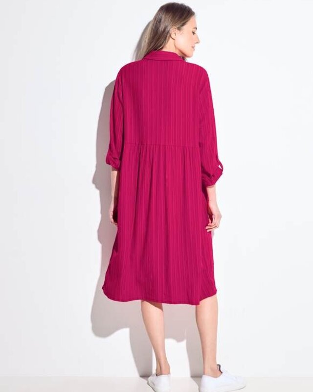 Cecil Dress with Striped Structure - Pink Sorbet