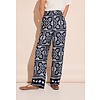 Satijnen Broek met Print - Deep Blue