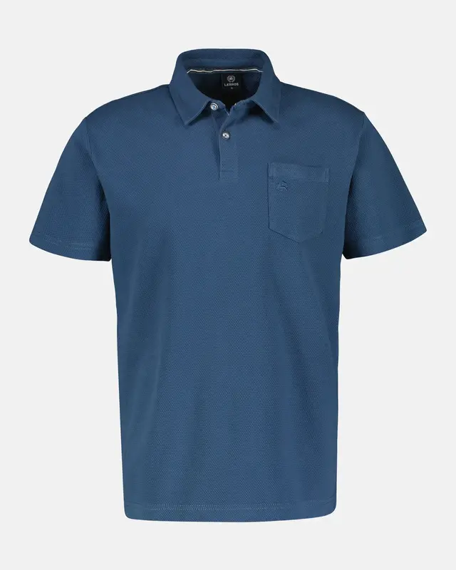 Lerros Wafel Piqué Poloshirt - Storm Blue