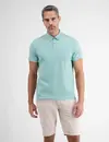 Lerros Poloshirt with Waffle Structure - Coastal Sea Blue