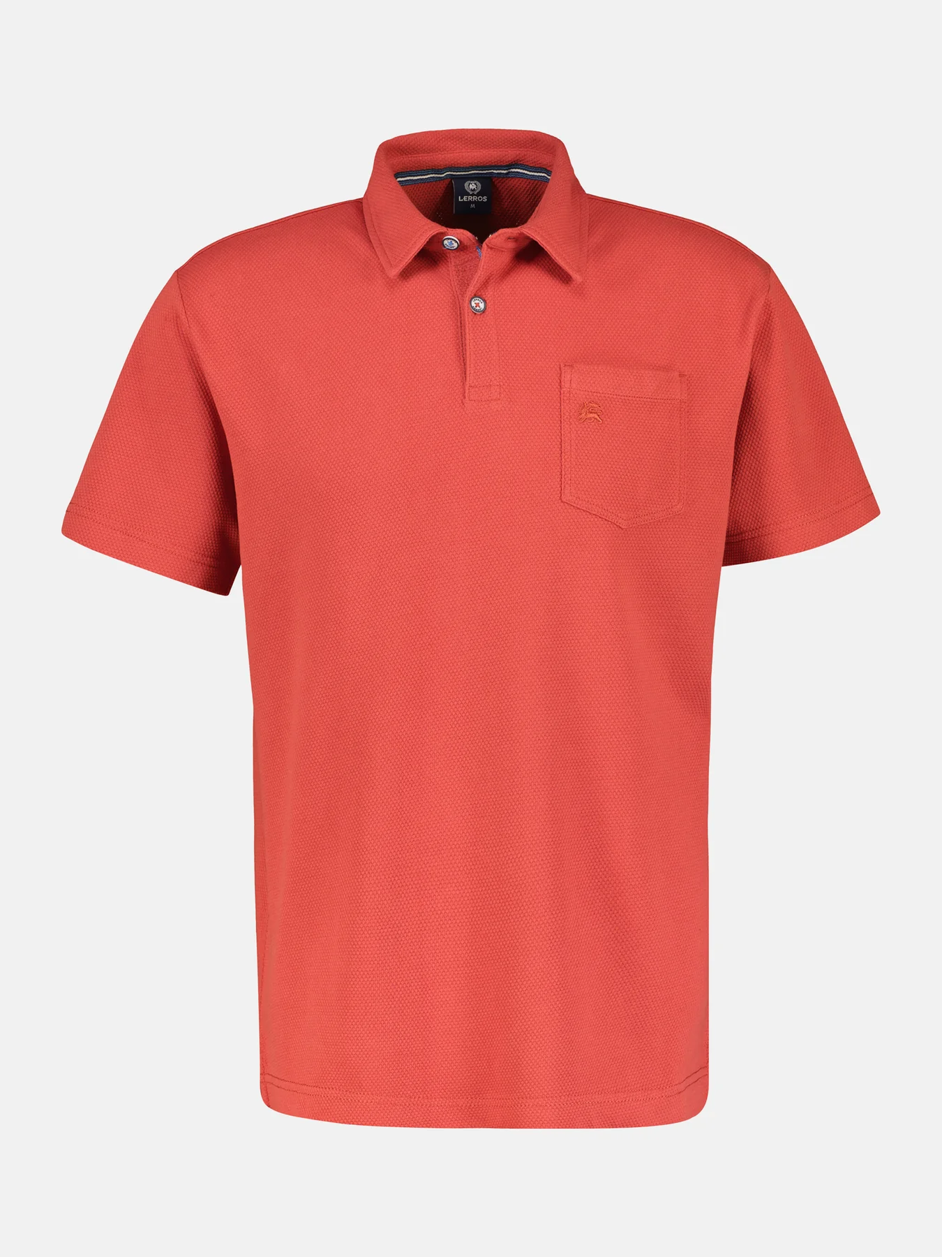 Lerros Wafel Piqué Poloshirt - Deep Coral Red