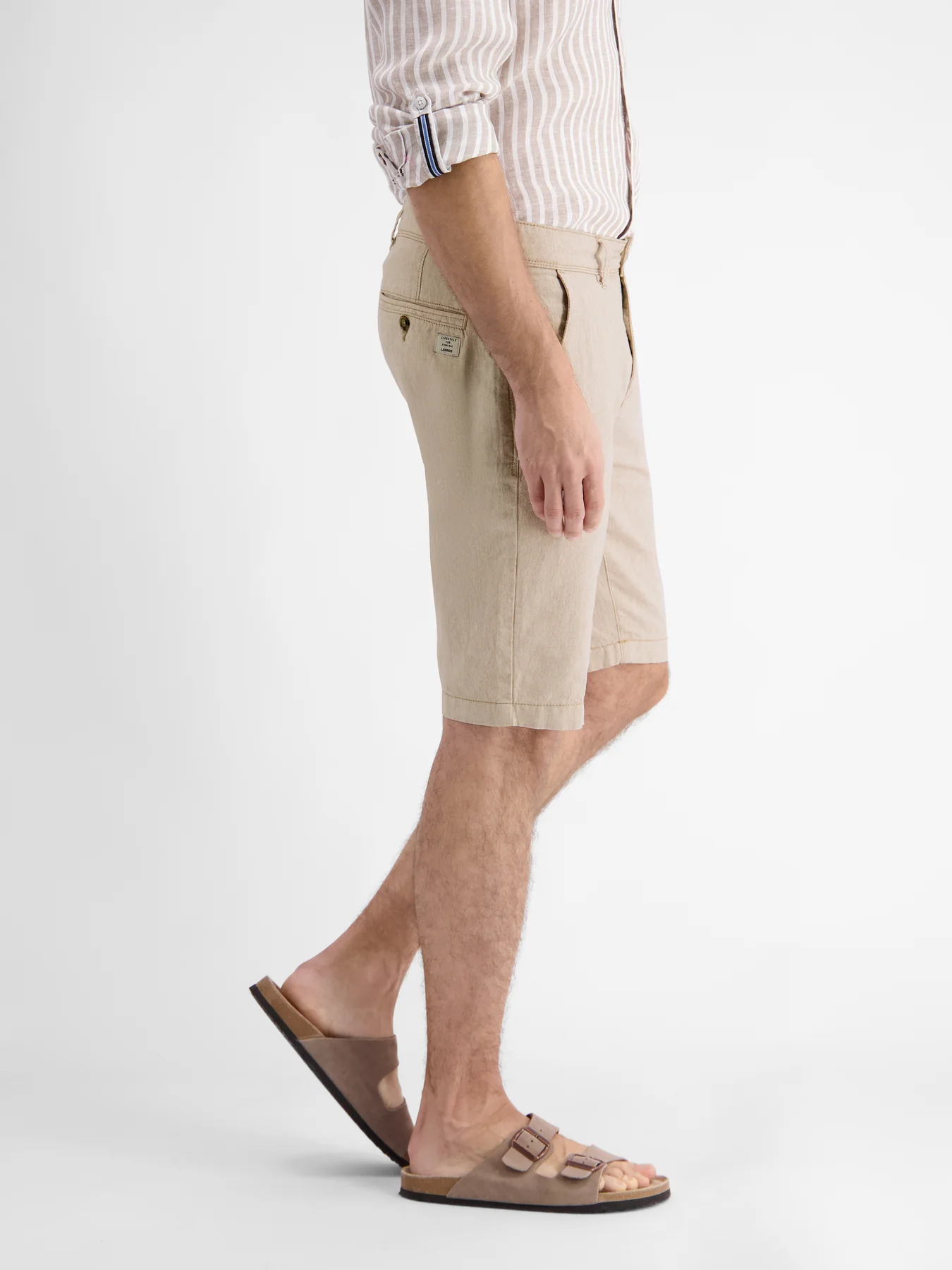 Lerros Linenmix Chino Bermuda Dawson - Dune Beige