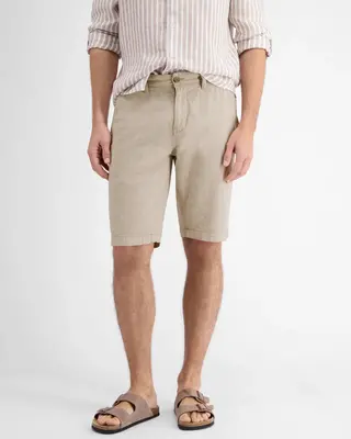 Lerros Leinenmix Chino Bermuda Dawson - Dune Beige