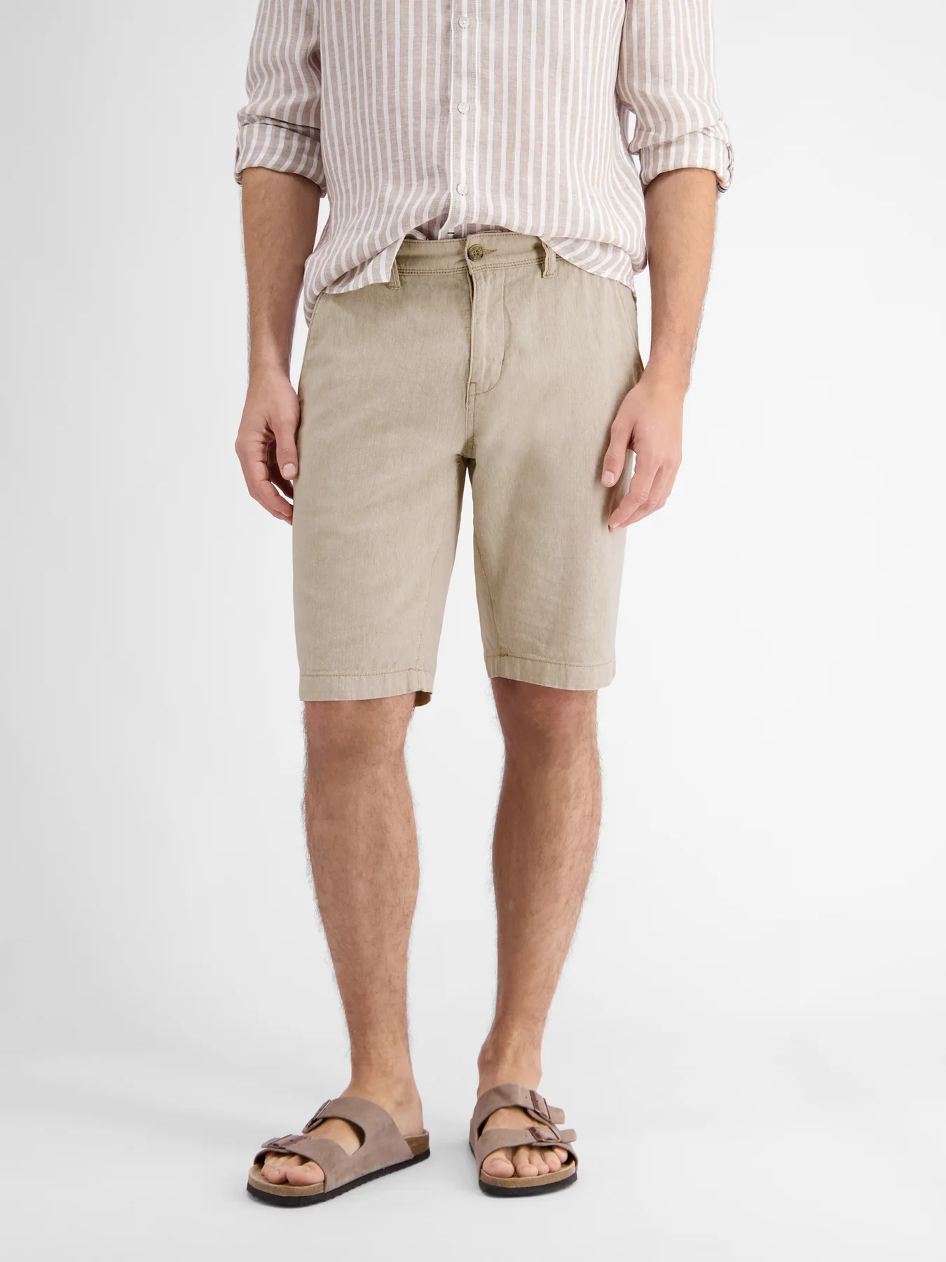 Lerros Linnenmix Chino Bermuda Dawson - Dune Beige