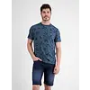 T-Shirt with Floral Print - Storm Blue