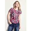 T-Shirt with Ornament Print - Bloomy Pink