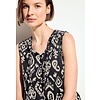 Top met Ornamentprint - Black