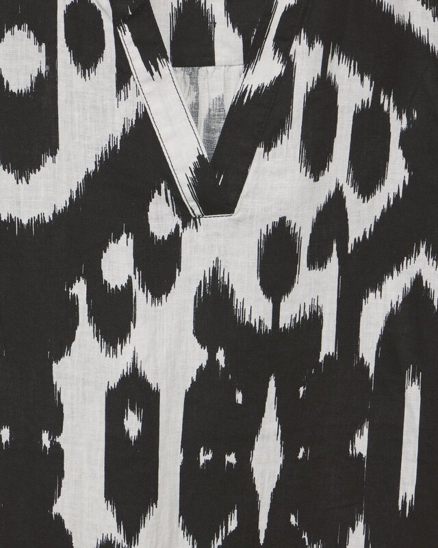 Street One Ärmelloses Kleid mit Print - Black