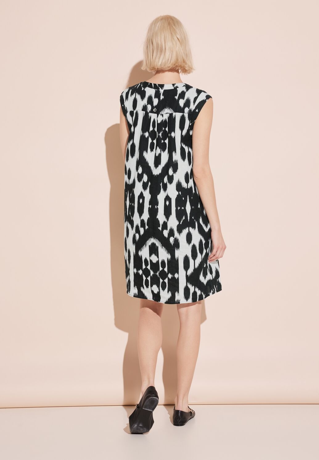 Street One Sleeveless Dress with Print - Black