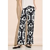 Leinen Hose mit Print - Black