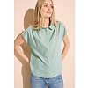 Gestreifte Sommer Bluse - Soft Moss Green