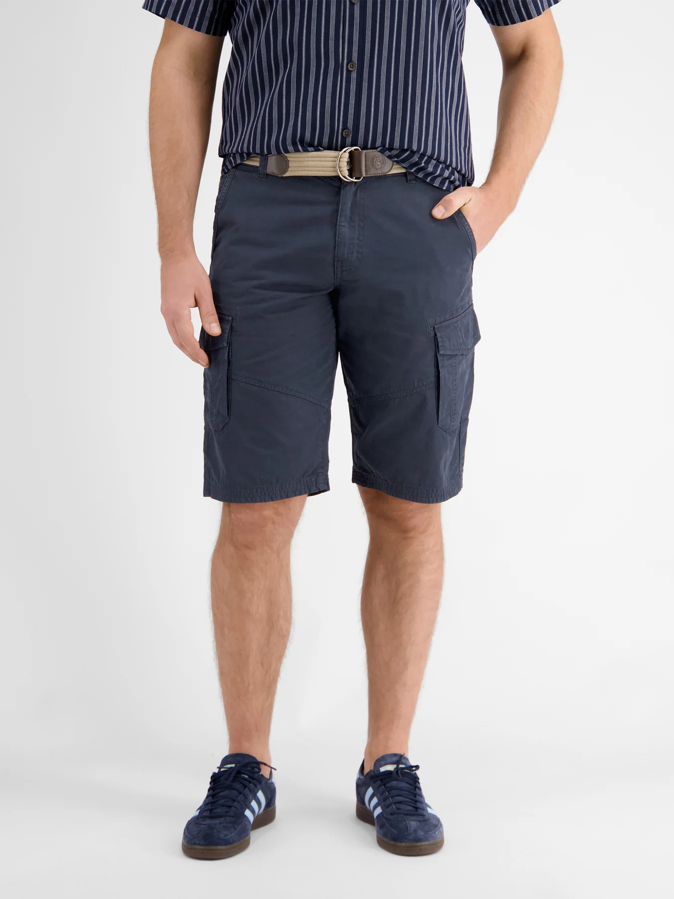 Lerros Cargo Bermuda with Belt - Classic Navy