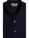 Giordano Korte Mouw Overhemd Linnenmix - Navy
