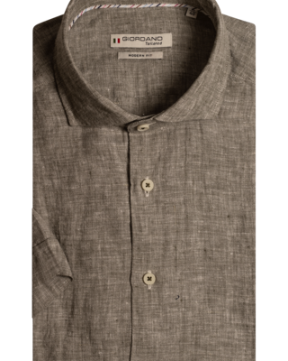 Giordano Short Sleeve Shirt Linenmix - Green