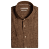 Short Sleeve Shirt Linenmix - Brown