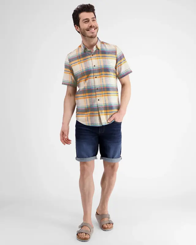 Lerros Kurzarmhemd mit Karomuster - Mango