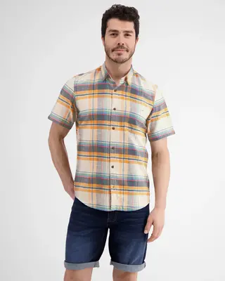 Lerros Kurzarmhemd mit Karomuster - Mango
