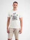 Lerros T-Shirt met Frontprint - Broken White
