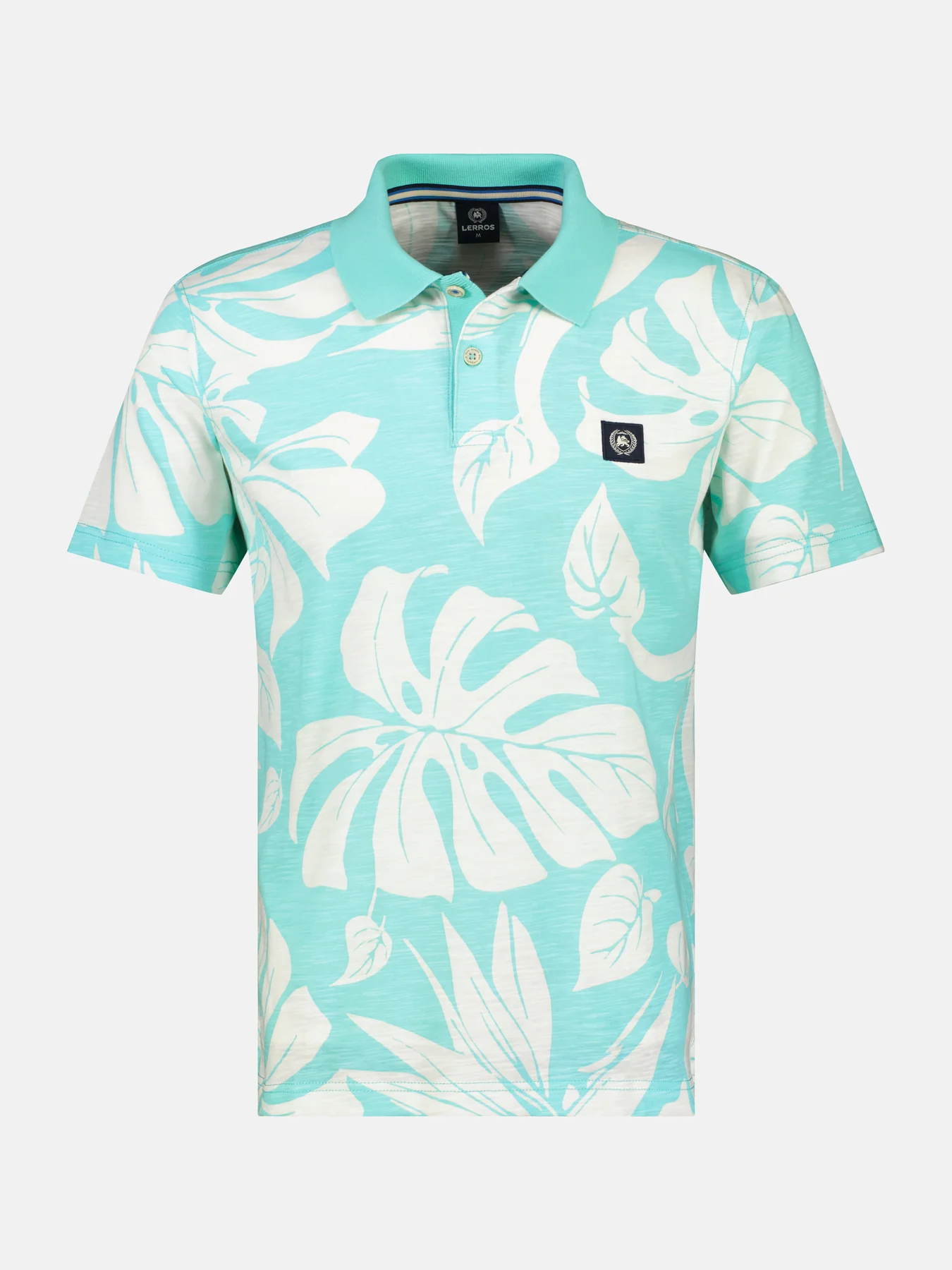 Lerros Poloshirt in Hawaiiaanse Stijl - Iced Mint