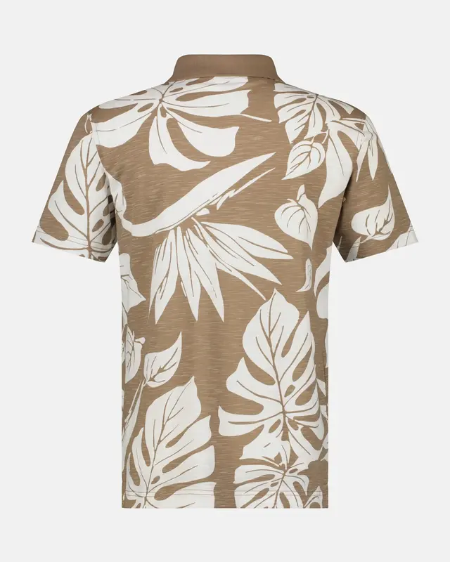 Lerros Poloshirt in Hawaiiaanse Stijl - Desert Sand