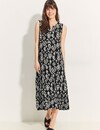 Cecil Printmix Jersey Zomer Jurk - Black