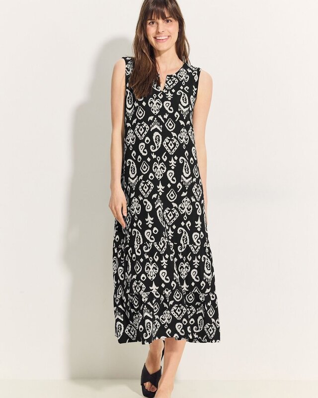 Cecil Printmix Jersey Sommer Kleid - Black