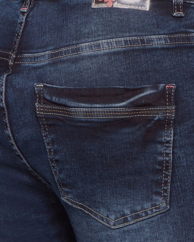 Cecil Slim Fit Capri Jeans Toronto - Mid Blue Used Wash