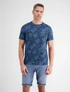 Lerros T-Shirt with Floral Print - Space Blue