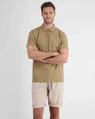 Lerros Poloshirt met Tonale Print - Desert Sand