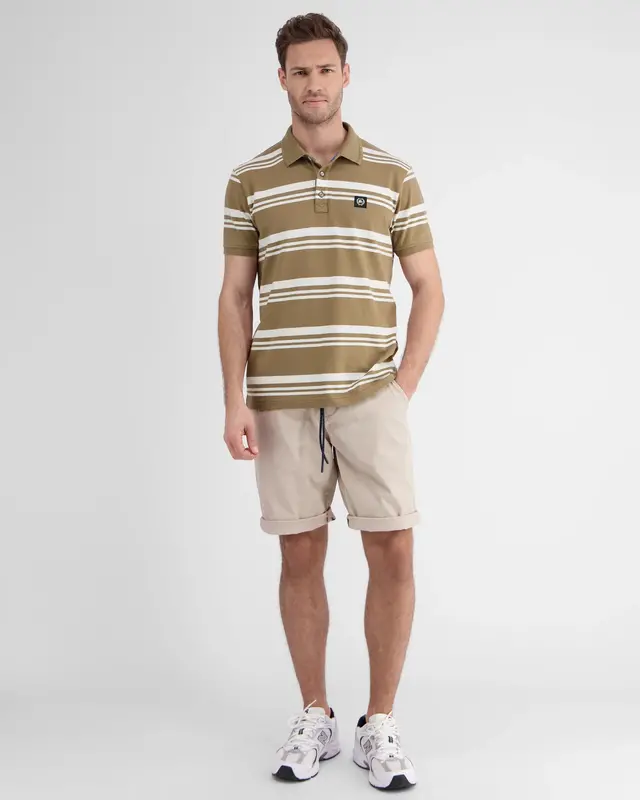 Lerros Gestreiftes Poloshirt - Desert Sand