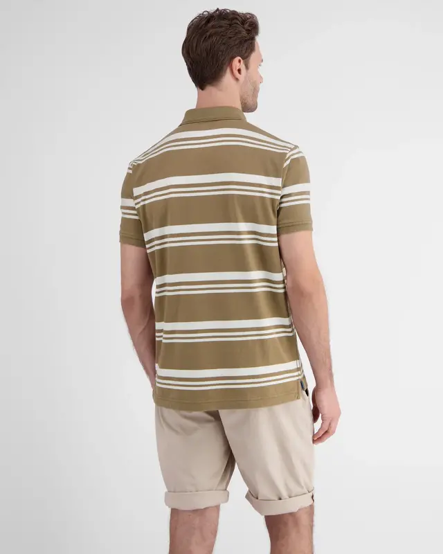 Lerros Striped Poloshirt - Desert Sand