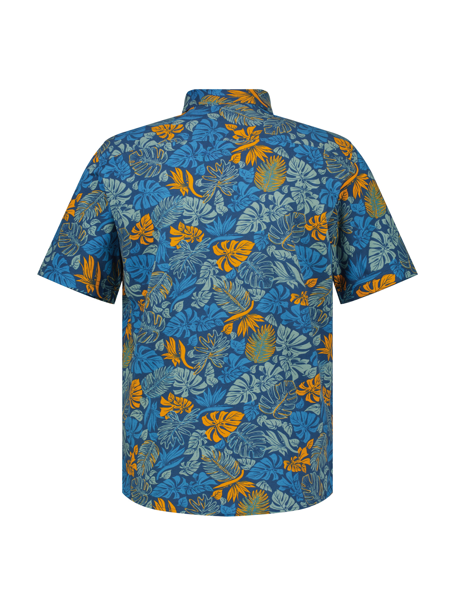 Lerros Jersey Hawaii Overhemd met Korte Mouw - Space Blue
