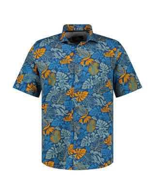 Lerros Jersey Hawaii Overhemd met Korte Mouw - Space Blue