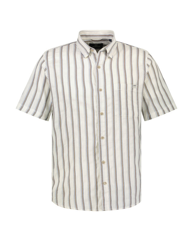 Lerros Wash & Wear Short Sleeve Shirt - Broken White