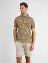 Lerros Floral Print Poloshirt - Desert Sand