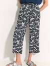 Cecil Viscose Print Pants Neele - Dark Petrol Blue